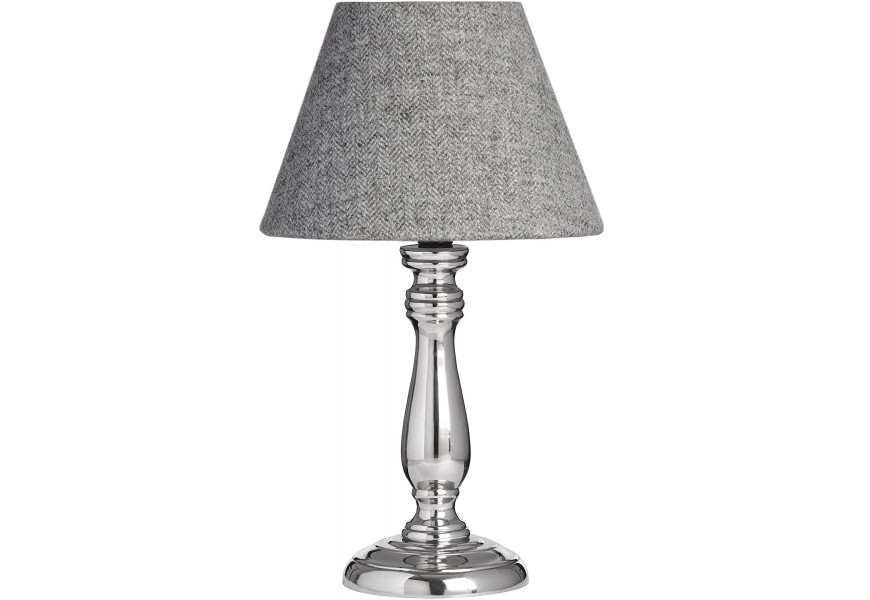 Chromová stolní lampa Fewlson rustikální 37cm