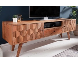 Designov&yacute; televizn&iacute; stolek Mozaika ak&aacute;cie z masivu 140cm