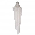 Jedinečný bílý dekorativní lustr Seaslant I z množství mušlí 230cm