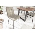Designov&aacute; čalouněn&aacute; j&iacute;deln&iacute; židle Modena z mikrovl&aacute;kna v &scaron;ed&eacute; barvě 87cm