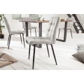 Designová čalouněná jídelní židle Modena z mikrovlákna v šedé barvě 87cm