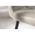 Designová čalouněná jídelní židle Modena z mikrovlákna v šedé barvě 87cm