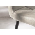 Designov&aacute; čalouněn&aacute; j&iacute;deln&iacute; židle Modena z mikrovl&aacute;kna v &scaron;ed&eacute; barvě 87cm