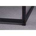 Industriální minimalistický černý konferenční stolek Erippe s policí 70cm