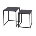Industriální designový set černých konferenčních stolků Erippe z kovu 40cm