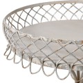 Vintage kruhový příruční stolek Dovey v bledém odstínu z ohýbaného kovu 68cm