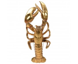 Ar-deco zlatá dekorace Langosta ve tvaru mořského raka 50cm