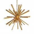 Art-deco zlatý lustr Aster ve tvaru hvězdice 72cm