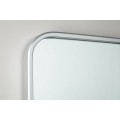 Modern&iacute; designov&eacute; obd&eacute;ln&iacute;kov&eacute; n&aacute;stěnn&eacute; zrcadlo Cambell ve stř&iacute;brn&eacute;m r&aacute;mu 170cm