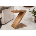 Industriální příruční stolek ZET z masivního mangového dřeva 60cm