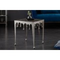 Art-deco příruční stolek Liquid Line stříbrný 50cm