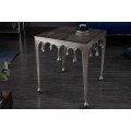 Art-deco příruční stolek Liquid Line stříbrný 50cm