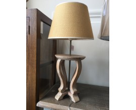 Stylová dřevěná noční lampa Pedestal 44cm s stínítkem