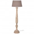 Klasická elegantní stojací lampa Donna ze dřeva se stínítkem béžové barvy 160cm