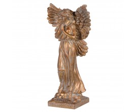 Luxusní dekorace Praying Angel z pryskyřice ve zlaté barvě 42cm