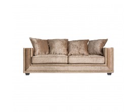 Art-deco luxusní sedačka Tergo v zlatohnědým odstínu 227cm