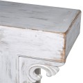 Provensálská dřevěná lavice Harold v bílé barvě se třemi zásuvkami 290cm