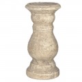 Rustik&aacute;ln&iacute; hliněn&yacute; sv&iacute;cen Rustic p&iacute;skovit&eacute; barvy 34cm