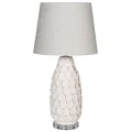 Art-deco keramická stolní lampa Bellede bílé barvy 70cm