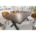 Industriální jídelní stůl Anda z masivního akátového dřeva hnědé barvy 160cm