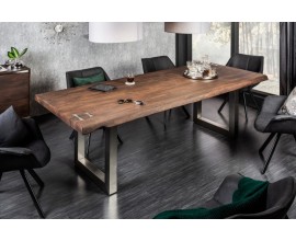 Masivní industriální jídelní stůl Hege z akáciového dřeva 220cm