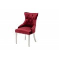 Zámecká chesterfield židle Eleanor v červené barvě ze sametu 97cm