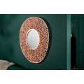 Art-deco kulaté nástěnné zrcadlo Girvan měděné barvy 110cm