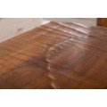 Masivní konferenční stolek Cumbria z mangového dřeva s kovovými nohami 110cm