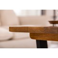 Masivní konferenční stolek Cumbria z mangového dřeva s kovovými nohami 110cm