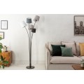 Moderní stojací lampa Elegans z kovu s pěti stínítky 176cm