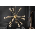 Art-deco designový lustr Astra zlaté barvy ve tvaru paprsků 87cm