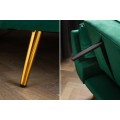 Art-deco designová sedačka Rimadea v smaragdových barvě 215cm