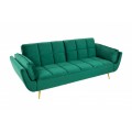 Art-deco designová sedačka Rimadea v smaragdových barvě 215cm