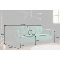 Art-deco designová sedačka Rimadea ve smaragdově zelené barvě 215cm