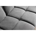 Art-deco designová sedačka Rimadea v šedé barvě 215cm