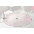 Designový kruhový koberec Adassil z bavlny růžovo-béžové barvy 150cm