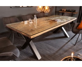 Industriální jídelní stůl Barracuda ze dřeva a kovu 220cm