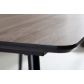 Retro roztahovací obdélníkový jídelní stůl Roanne ze dřeva a kovu 120-160cm