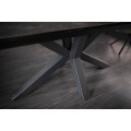 Industriální rozkládací obdélníkový jídelní stůl Callandra z keramickou povrchovou deskou a kovovými nohami 180-225