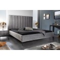 Moderní čalouněná manželská postel Everson v šedé barvě 180x200cm