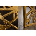Art-deco čtvercový konferenční stolek Hoja ve zlaté barvě z kovu 60cm