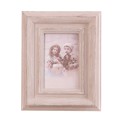 Masívny obdĺžnik vyrezávaný vintage krémový rám na leme Ceilec so stojanom s bielou patinou 25x20 cm