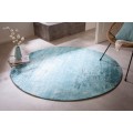 Retro designový kruhový koberec Adassil tyrkysové barvy 150cm