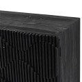 Designový art deco příborník Millenium z masivního dřeva černé barvy s dvířky 200cm