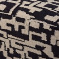 Retro designové křeslo Sevila s patchwork vzorem černo-béžové barvy 78cm