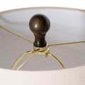 Vintage vysoká stolní lampa Pedrido z pryskyřice s tmavošedým stínítkem 82cm