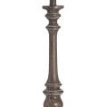 Vintage vysoká stolní lampa Pedrido z pryskyřice s tmavošedým stínítkem 82cm