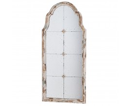 Provensálské obloukové nástěnné zrcadlo s ozdobným rámem 122 cm