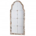 Provensálské obloukové nástěnné zrcadlo s ozdobným rámem 122 cm