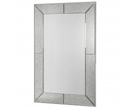 Art-deco nástěnné zrcadlo Arieda s šedým rámem ze dřeva a skla 150cm